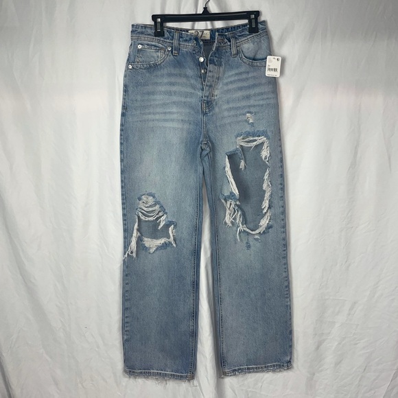 NWT Free People We the Free Thrift Store Straight Leg Jeans Size 27 - Picture 2 of 11